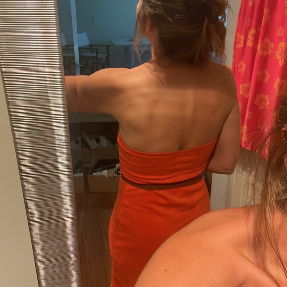 Brown belt with elastic back and gold closure - Picture 5 of 5